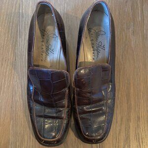 Vintage 90s Joan Helpern Signature Chunky Heel Croc Loafer